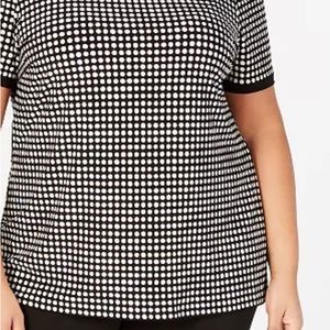 Anne Klein 3x new with tags black and white short sleeve shirt.